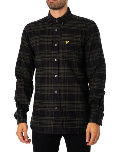 Lyle & Scott Check Flannel Shirt - Black