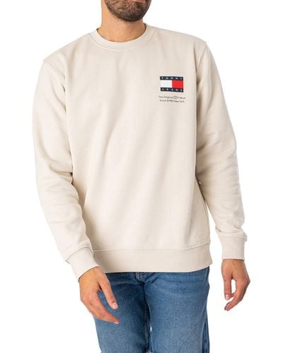 Tommy Hilfiger Regular Essential Flag Sweatshirt - White