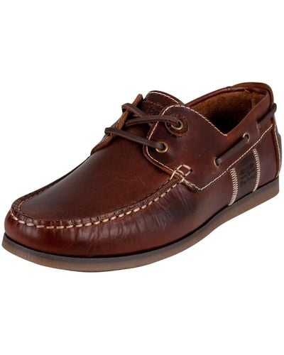 Barbour Capstan Leather Boat Shoes - Brown