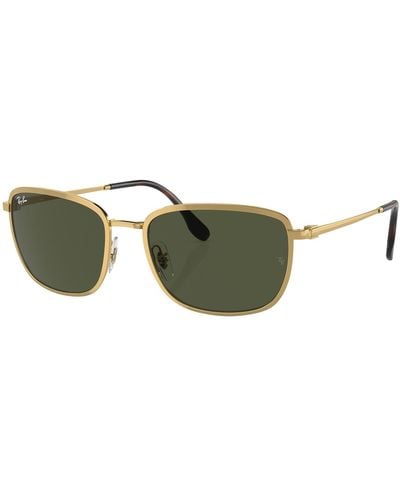 Ray-Ban Rb3705 Square Sunglasses - Green