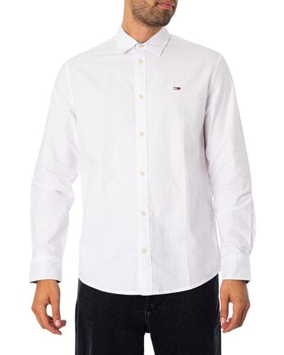 Tommy Hilfiger Tommy Jeans Classic Oxford Shirt Long Sleeve - White