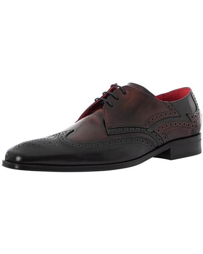Jeffery West Derby Brogue Leather Shoes - Brown