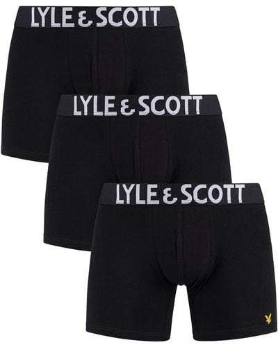 Lyle & Scott Daniel 3 Pack Cotton Trunks - Black