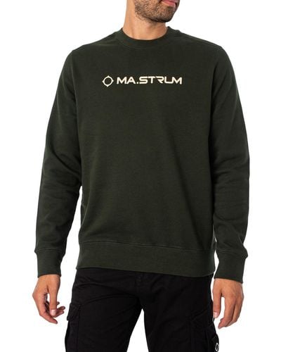 Ma Strum Printed Chest Logo Sweatshirt - Black