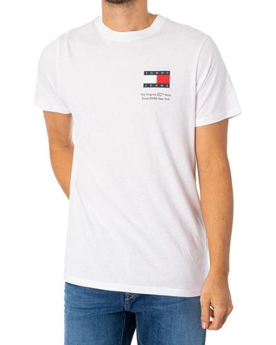 Tommy Hilfiger Slim Essential Flag T-shirt - White