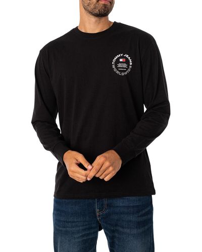 Tommy Hilfiger Longsleeved Circle Entry T-shirt - Black