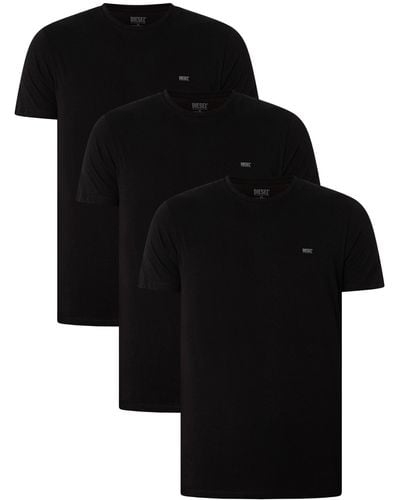 DIESEL 3 Pack Lounge Jake T-shirts - Black