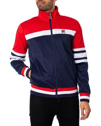 NWT Fila Color Block TATUM Hooded Puffer Coat Jacket, Red White Blue XL  XLarge