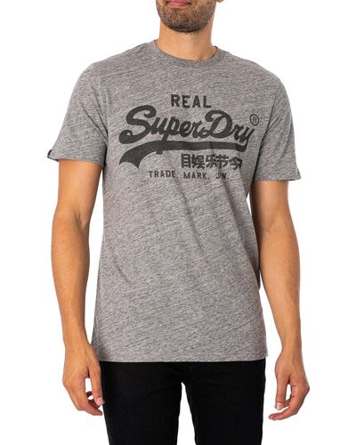 Superdry Vintage Logo T-shirt - Grey
