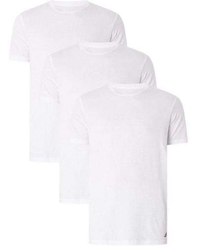 adidas 3 Pack Lounge Active Core T-shirts - White
