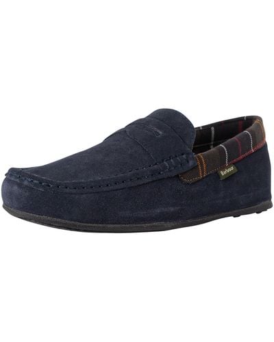 Barbour Porterfield Suede Slippers - Blue