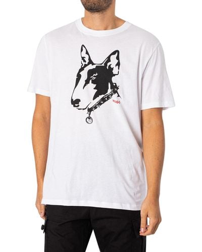 HUGO Dammock Graphic T-shirt - White