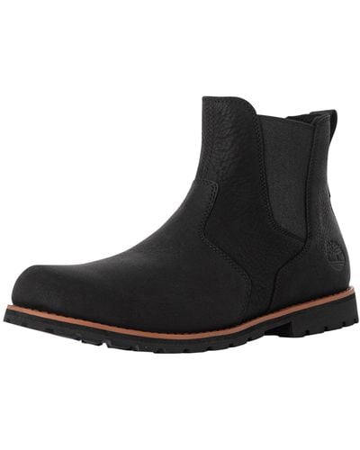 Timberland Attleboro Chelsea Leather Boots - Black