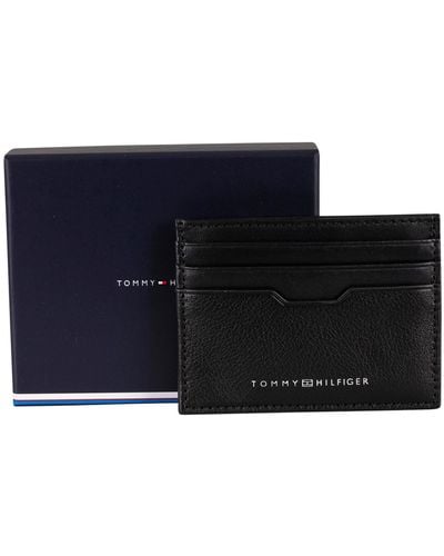 Tommy Hilfiger Downtown Card Leather Holder - Black