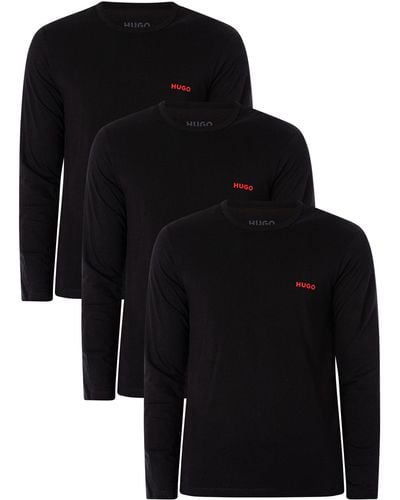 HUGO 3 Pack Lounge T-shirts - Black