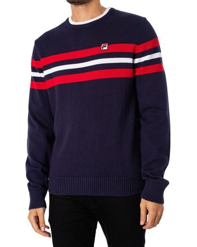 Fila logo popper crew sweatshirt sale