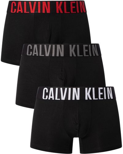 Calvin Klein 3 Pack Intense Power Trunks - Black