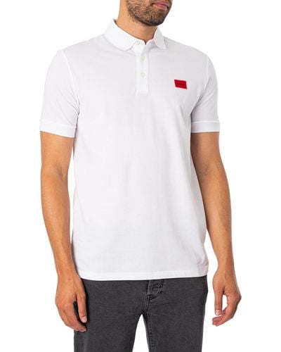 HUGO Dereso 232 Polo T Shirt - White