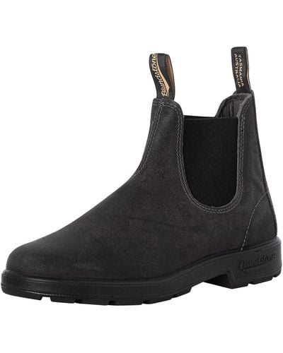 Blundstone Wax Suede Chelsea Boots - Black