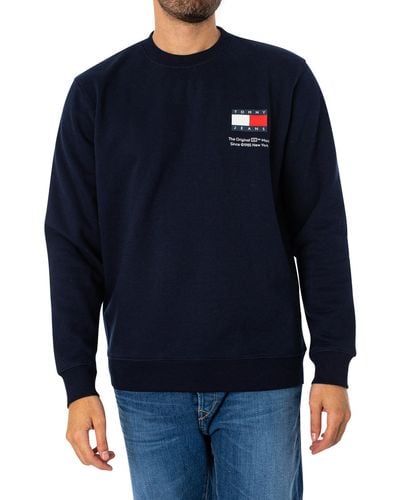 Tommy Hilfiger Essential Flag Sweatshirt - Blue