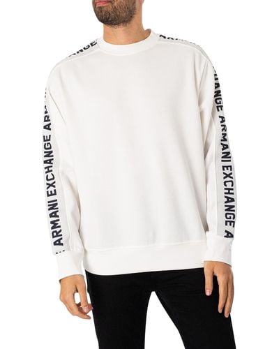 Armani Exchange Sleeve Logo Sweatshirt - White