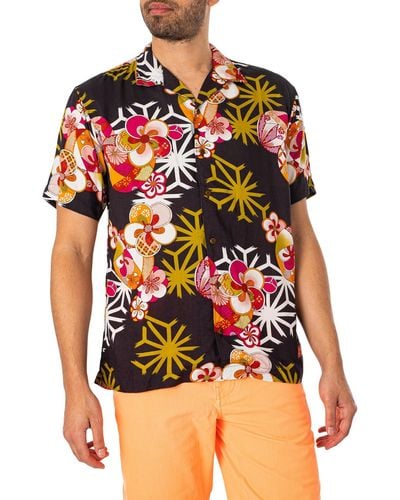 Superdry Hawaiian Resort Short Sleeved Shirt - Red