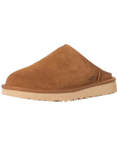 UGG Classic Slip On Suede Slippers - Brown