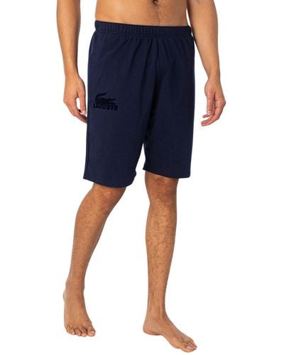 Lacoste Lounge Logo Sweat Shorts - Blue