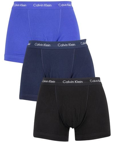 Calvin Klein 3 Pack Trunks - Blue