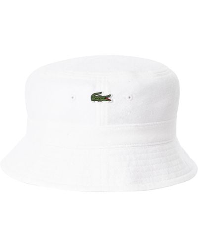 Lacoste Logo Bucket Hat - White