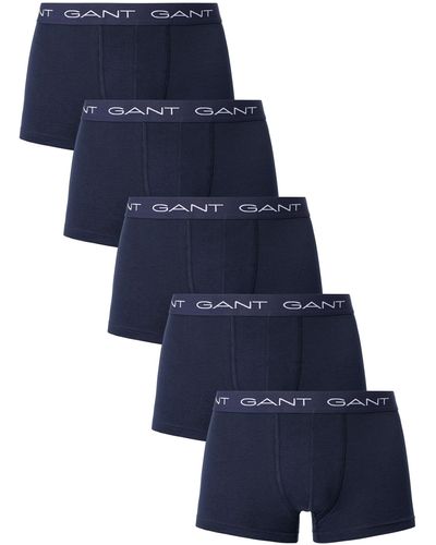 GANT 5 Pack Essentials Trunks - Blue
