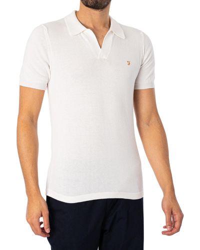Farah Purcell Knitted Polo Shirt - White