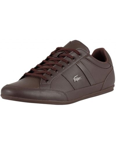 Lacoste Dark Brown Chaymon Bl 1 Cma Leather Sneakers