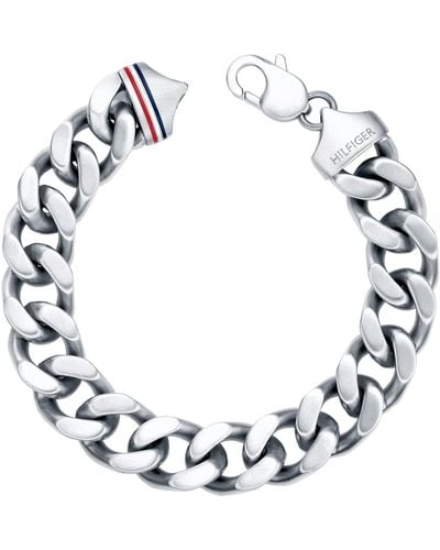 Tommy Hilfiger Logo Chain Bracelet - White
