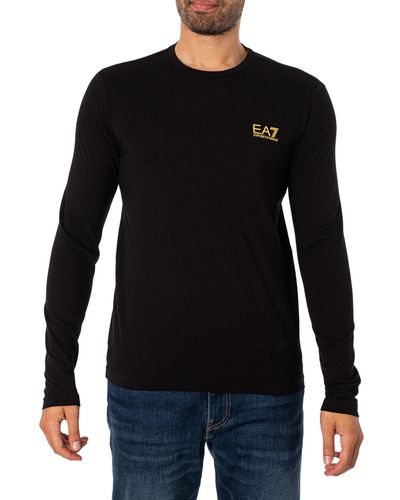 EA7 Longsleeved Chest Logo T-shirt - Black