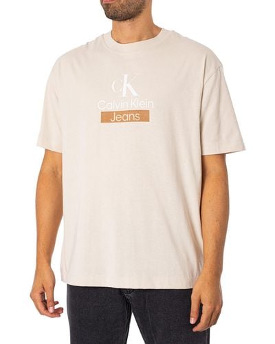Calvin Klein Stacked Archival T-shirt - White