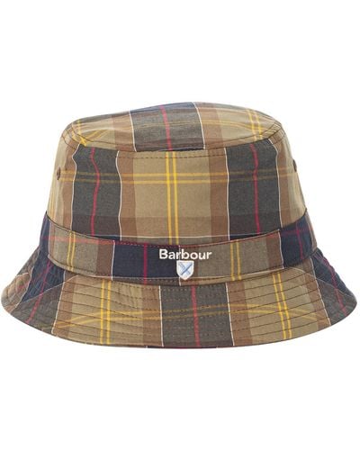 Barbour Tartan Bucket Hat - Natural