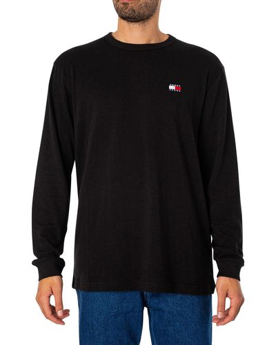 Tommy Hilfiger Regular Badge Longsleeved T-shirt - Black