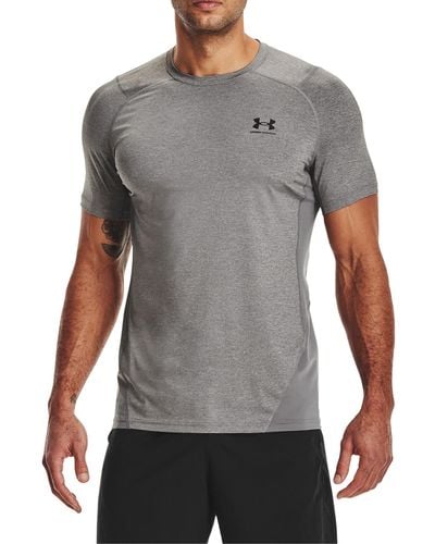 Under Armour Heatgear Fitted Short Sleeve T-shirt - Gray