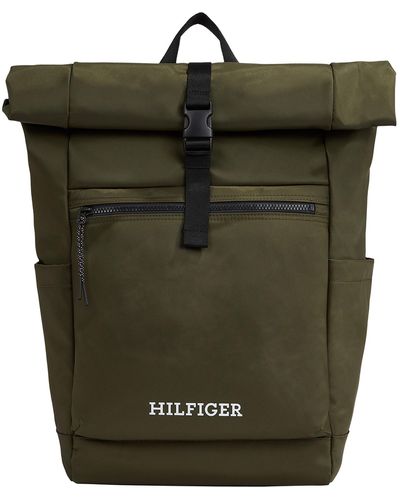Tommy Hilfiger Monotype Roll-top Backpack - Green