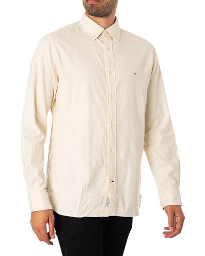 Tommy Hilfiger Flex Brushed Twill Shirt - White
