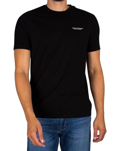 Emporio Armani Milano/new York Logo T-shirt - Black