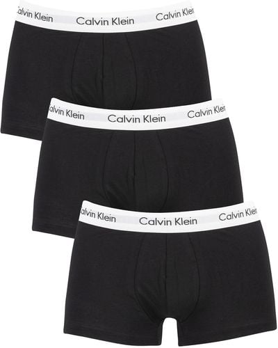 Calvin Klein 3 Pack Low Rise Trunks - Black