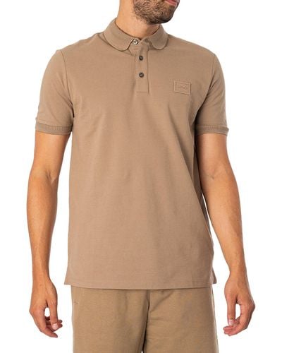 HUGO Dereso Polo Shirt - Brown