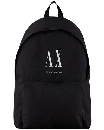 Armani Exchange Logo Backpack - Black