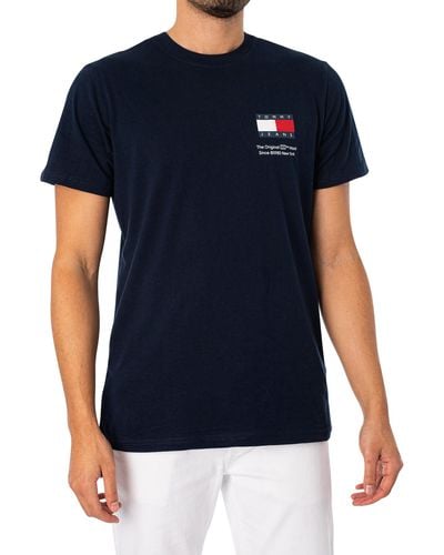 Tommy Hilfiger Slim Essential Flag T-shirt - Blue