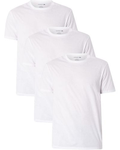 Lacoste 3 Pack Crew T-shirt - White