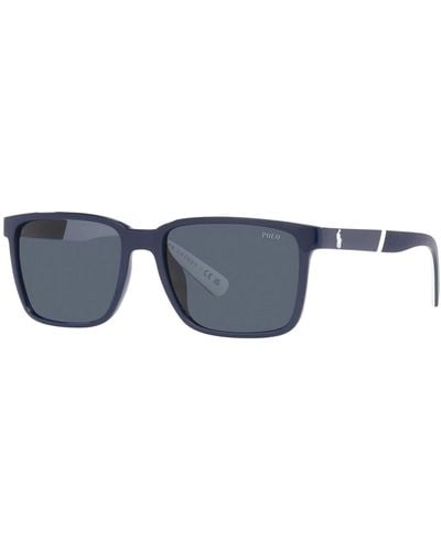 Polo Ralph Lauren 0ph4189u Rectangle Sunglasses - Blue