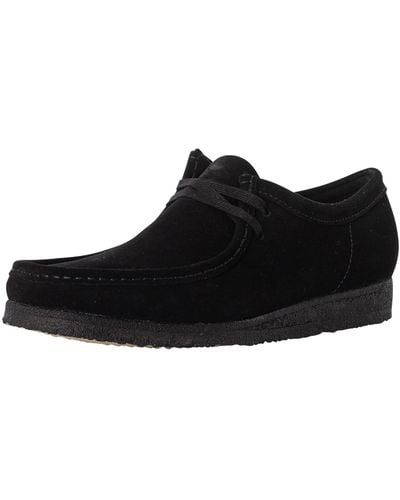 Clarks Wallabee Suede Shoes - Black