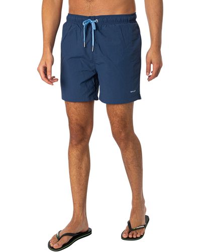 GANT Logo Swim Shorts - Blue